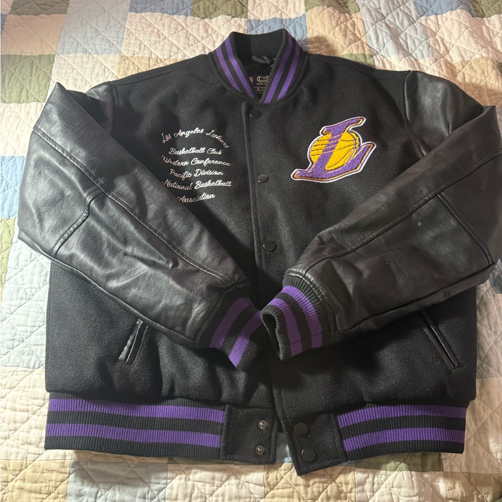Black and Purple Varsity Jacket